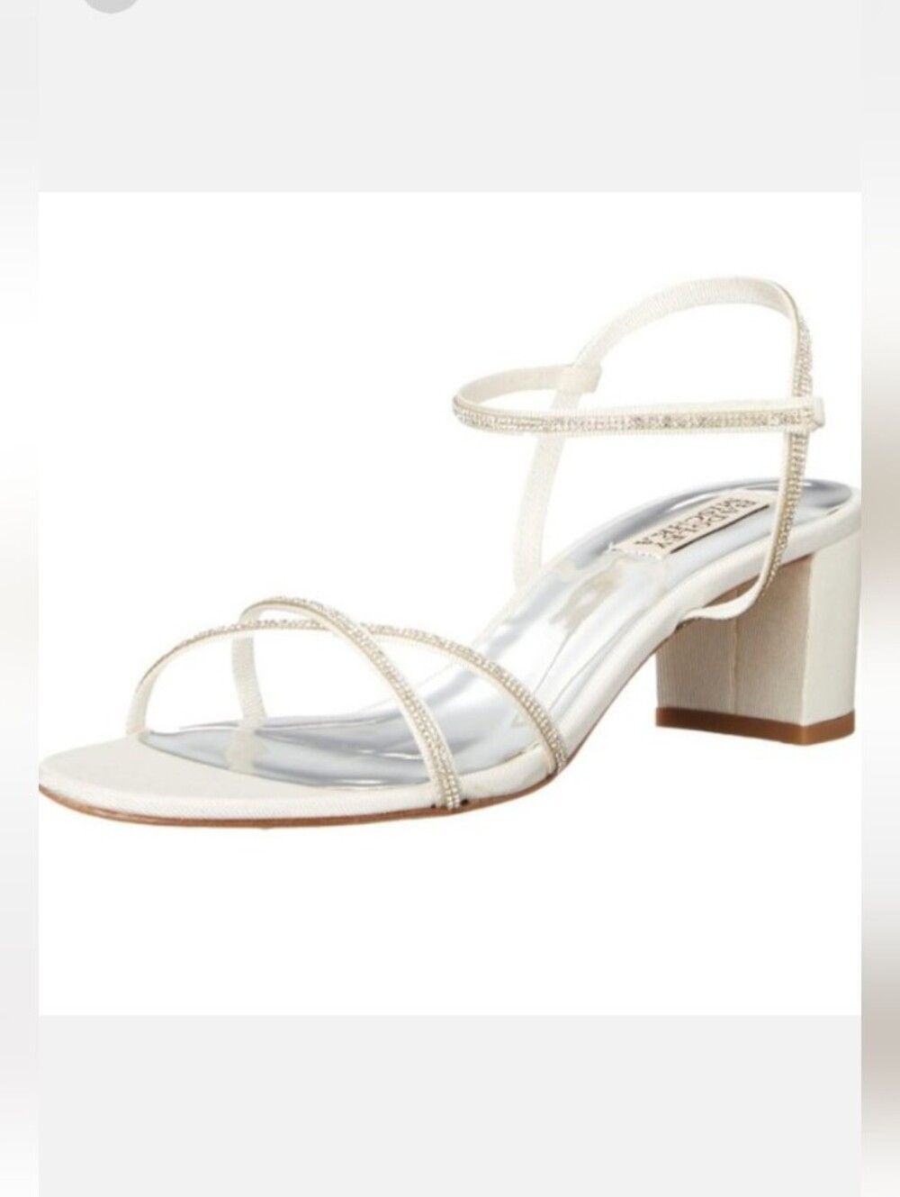 Badgley Mischka Women's Ultima Heeled Sandals Soft White Size 7 Bridal Wedding
